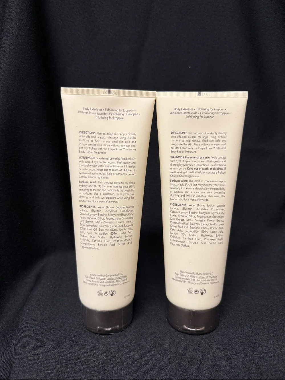 Crepe Erase Exfoliating Body Polish - Cream (8 fl oz). SET OF TWO! Sealed tubes - Picture 2 of 3